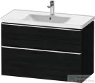 Duravit D-NEO 98,4x45,2 cm-es, 2 fiókos alsószekrény króm fogantyúval 236710 mosdóhoz, matt fekete tölgy DE4356010160000