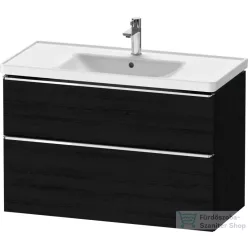   Duravit D-NEO 98,4x45,2 cm-es, 2 fiókos alsószekrény króm fogantyúval 236710 mosdóhoz, matt fekete tölgy DE4356010160000