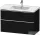 Duravit D-NEO 98,4x45,2 cm-es, 2 fiókos alsószekrény króm fogantyúval 236710 mosdóhoz, matt fekete tölgy DE4356010160000