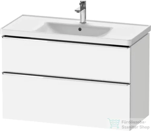 Duravit D-NEO 98,4x45,2 cm-es, 2 fiókos alsószekrény króm fogantyúval 236710 mosdóhoz, matt fehér DE4356010180000