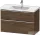 Duravit D-NEO 98,4x45,2 cm-es, 2 fiókos alsószekrény króm fogantyúval 236710 mosdóhoz, matt sötét dió DE4356010210000
