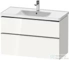 Duravit D-NEO 98,4x45,2 cm-es, 2 fiókos alsószekrény króm fogantyúval 236710 mosdóhoz, fényes fehér DE4356010220000