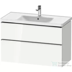   Duravit D-NEO 98,4x45,2 cm-es, 2 fiókos alsószekrény króm fogantyúval 236710 mosdóhoz, fényes fehér DE4356010220000