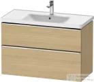 Duravit D-NEO 98,4x45,2 cm-es, 2 fiókos alsószekrény króm fogantyúval 236710 mosdóhoz, natúr tölgy DE4356010300000
