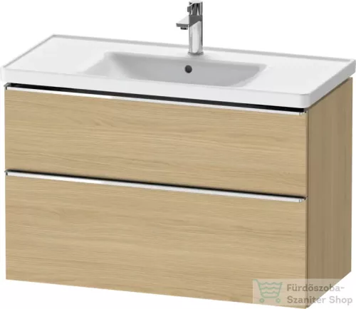Duravit D-NEO 98,4x45,2 cm-es, 2 fiókos alsószekrény króm fogantyúval 236710 mosdóhoz, natúr tölgy DE4356010300000