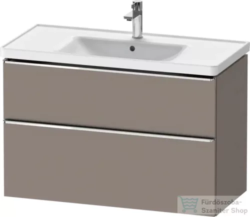 Duravit D-NEO 98,4x45,2 cm-es, 2 fiókos alsószekrény króm fogantyúval 236710 mosdóhoz, matt bazalt DE4356010430000