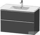 Duravit D-NEO 98,4x45,2 cm-es, 2 fiókos alsószekrény króm fogantyúval 236710 mosdóhoz, matt grafit DE4356010490000