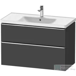   Duravit D-NEO 98,4x45,2 cm-es, 2 fiókos alsószekrény króm fogantyúval 236710 mosdóhoz, matt grafit DE4356010490000