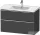 Duravit D-NEO 98,4x45,2 cm-es, 2 fiókos alsószekrény króm fogantyúval 236710 mosdóhoz, matt grafit DE4356010490000