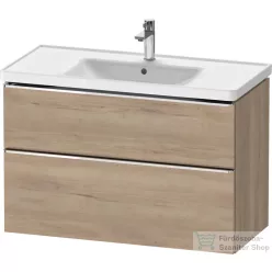   Duravit D-NEO 98,4x45,2 cm-es, 2 fiókos alsószekrény króm fogantyúval 236710 mosdóhoz, márványos tölgy DE4356010550000