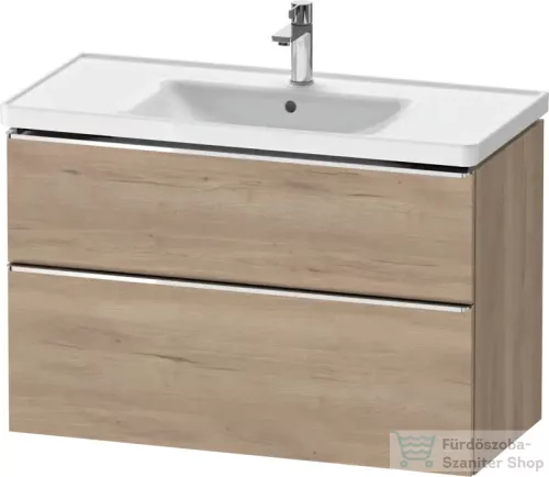 Duravit D-NEO 98,4x45,2 cm-es, 2 fiókos alsószekrény króm fogantyúval 236710 mosdóhoz, márványos tölgy DE4356010550000