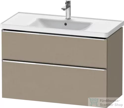 Duravit D-NEO 98,4x45,2 cm-es, 2 fiókos alsószekrény króm fogantyúval 236710 mosdóhoz, matt len DE4356010750000