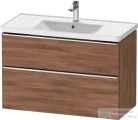 Duravit D-NEO 98,4x45,2 cm-es, 2 fiókos alsószekrény króm fogantyúval 236710 mosdóhoz, matt dió DE4356010790000