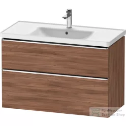   Duravit D-NEO 98,4x45,2 cm-es, 2 fiókos alsószekrény króm fogantyúval 236710 mosdóhoz, matt dió DE4356010790000