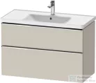 Duravit D-NEO 98,4x45,2 cm-es, 2 fiókos alsószekrény króm fogantyúval 236710 mosdóhoz, matt taupe DE4356010910000