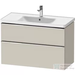   Duravit D-NEO 98,4x45,2 cm-es, 2 fiókos alsószekrény króm fogantyúval 236710 mosdóhoz, matt taupe DE4356010910000