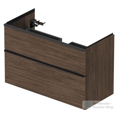 Duravit D-NEO 984x452 mm-es 2 fiókos függesztett szekrény 236710XXX mosdóhoz,Walnut Dark Decor DE435602121