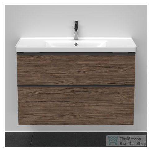 Duravit D-NEO 984x452 mm-es 2 fiókos függesztett szekrény 236710XXX mosdóhoz,Walnut Dark Decor DE435602121