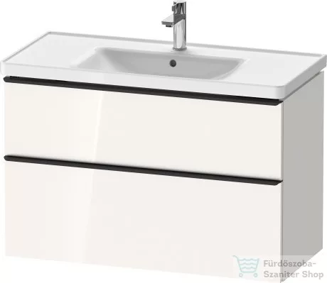 Duravit D-NEO 984x452 mm-es 2 fiókos függesztett szekrény 236710XXX mosdóhoz,White High Gloss Decor DE435602222