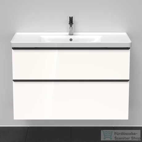 Duravit D-NEO 984x452 mm-es 2 fiókos függesztett szekrény 236710XXX mosdóhoz,White High Gloss Decor DE435602222