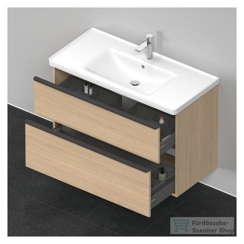 Duravit D-NEO 984x452 mm-es 2 fiókos függesztett szekrény 236710XXX mosdóhoz,Natural Oak DE435603030