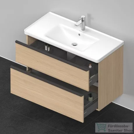 Duravit D-NEO 984x452 mm-es 2 fiókos függesztett szekrény 236710XXX mosdóhoz,Natural Oak DE435603030
