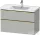 Duravit D-NEO 98,4x45,2 cm-es, 2 fiókos alsószekrény polírozott arany színű fogantyúval 236710 mosdóhoz, matt betonszürke DE4356034070000