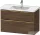 Duravit D-NEO 98,4x45,2 cm-es, 2 fiókos alsószekrény polírozott arany színű fogantyúval 236710 mosdóhoz, matt sötét dió DE4356034210000