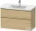 Duravit D-NEO 98,4x45,2 cm-es, 2 fiókos alsószekrény polírozott arany színű fogantyúval 236710 mosdóhoz, natúr tölgy DE4356034300000