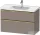 Duravit D-NEO 98,4x45,2 cm-es, 2 fiókos alsószekrény polírozott arany színű fogantyúval 236710 mosdóhoz, matt bazalt DE4356034430000