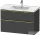 Duravit D-NEO 98,4x45,2 cm-es, 2 fiókos alsószekrény polírozott arany színű fogantyúval 236710 mosdóhoz, matt grafit DE4356034490000