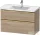 Duravit D-NEO 98,4x45,2 cm-es, 2 fiókos alsószekrény polírozott arany színű fogantyúval 236710 mosdóhoz, márványos tölgy DE4356034550000