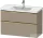 Duravit D-NEO 98,4x45,2 cm-es, 2 fiókos alsószekrény polírozott arany színű fogantyúval 236710 mosdóhoz, matt len DE4356034750000