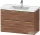 Duravit D-NEO 98,4x45,2 cm-es, 2 fiókos alsószekrény polírozott arany színű fogantyúval 236710 mosdóhoz, matt dió DE4356034790000