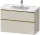 Duravit D-NEO 98,4x45,2 cm-es, 2 fiókos alsószekrény polírozott arany színű fogantyúval 236710 mosdóhoz, matt taupe DE4356034910000