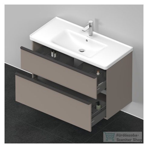 Duravit D-NEO 984x452 mm-es 2 fiókos függesztett szekrény 236710XXX mosdóhoz,Basalt Matt Decor DE435604343
