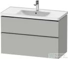 Duravit D-NEO 98,4x45,2 cm-es, 2 fiókos alsószekrény rozsdamentes acél színű fogantyúval 236710 mosdóhoz, matt betonszürke DE4356070070000