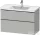 Duravit D-NEO 98,4x45,2 cm-es, 2 fiókos alsószekrény rozsdamentes acél színű fogantyúval 236710 mosdóhoz, matt betonszürke DE4356070070000