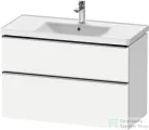 Duravit D-NEO 98,4x45,2 cm-es, 2 fiókos alsószekrény rozsdamentes acél színű fogantyúval 236710 mosdóhoz, matt fehér DE4356070180000