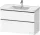Duravit D-NEO 98,4x45,2 cm-es, 2 fiókos alsószekrény rozsdamentes acél színű fogantyúval 236710 mosdóhoz, matt fehér DE4356070180000