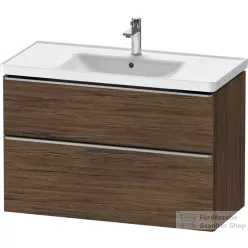   Duravit D-NEO 98,4x45,2 cm-es, 2 fiókos alsószekrény rozsdamentes acél színű fogantyúval 236710 mosdóhoz, matt sötét dió DE4356070210000