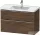 Duravit D-NEO 98,4x45,2 cm-es, 2 fiókos alsószekrény rozsdamentes acél színű fogantyúval 236710 mosdóhoz, matt sötét dió DE4356070210000