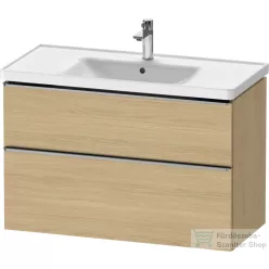   Duravit D-NEO 98,4x45,2 cm-es, 2 fiókos alsószekrény rozsdamentes acél színű fogantyúval 236710 mosdóhoz, natúr tölgy DE4356070300000