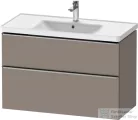 Duravit D-NEO 98,4x45,2 cm-es, 2 fiókos alsószekrény rozsdamentes acél színű fogantyúval 236710 mosdóhoz, matt bazalt DE4356070430000