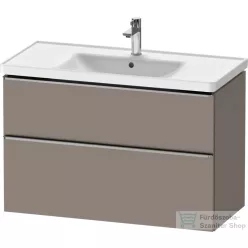   Duravit D-NEO 98,4x45,2 cm-es, 2 fiókos alsószekrény rozsdamentes acél színű fogantyúval 236710 mosdóhoz, matt bazalt DE4356070430000