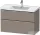 Duravit D-NEO 98,4x45,2 cm-es, 2 fiókos alsószekrény rozsdamentes acél színű fogantyúval 236710 mosdóhoz, matt bazalt DE4356070430000