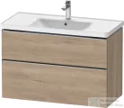 Duravit D-NEO 98,4x45,2 cm-es, 2 fiókos alsószekrény rozsdamentes acél színű fogantyúval 236710 mosdóhoz, márványos tölgy DE4356070550000