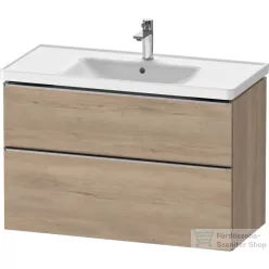   Duravit D-NEO 98,4x45,2 cm-es, 2 fiókos alsószekrény rozsdamentes acél színű fogantyúval 236710 mosdóhoz, márványos tölgy DE4356070550000