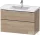 Duravit D-NEO 98,4x45,2 cm-es, 2 fiókos alsószekrény rozsdamentes acél színű fogantyúval 236710 mosdóhoz, márványos tölgy DE4356070550000