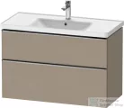 Duravit D-NEO 98,4x45,2 cm-es, 2 fiókos alsószekrény rozsdamentes acél színű fogantyúval 236710 mosdóhoz, matt len DE4356070750000